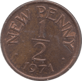 1971 GUERNSEY 1/2 PENNY - WORLD COINS - Cambridgeshire Coins