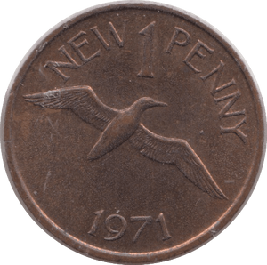 1971 GUERNSEY ONE PENNY - WORLD COINS - Cambridgeshire Coins