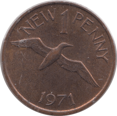 1971 GUERNSEY ONE PENNY - WORLD COINS - Cambridgeshire Coins