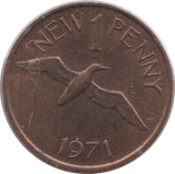 1971 GUERNSEY ONE PENNY - WORLD COINS - Cambridgeshire Coins