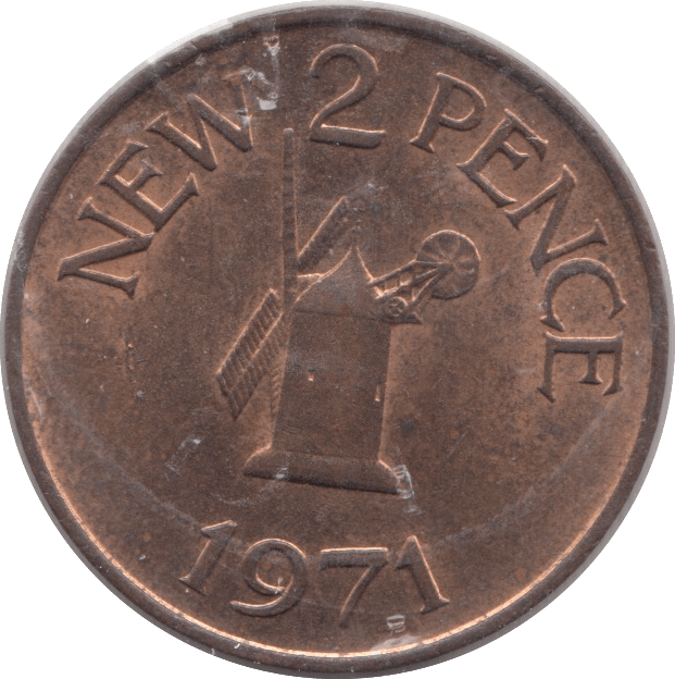 1971 GUERNSEY TWO PENCE - WORLD COINS - Cambridgeshire Coins
