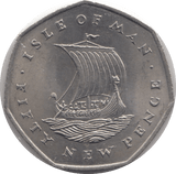 1971 ISLE OF MAN FIFTY PENCE - WORLD COINS - Cambridgeshire Coins