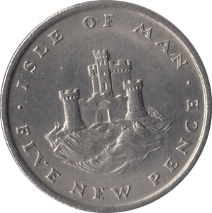 1971 ISLE OF MAN FIVE PENCE - WORLD COINS - Cambridgeshire Coins