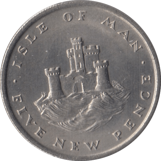1971 ISLE OF MAN FIVE PENCE - WORLD COINS - Cambridgeshire Coins