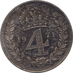 1971 MAUNDY FOURPENCE ( BU ) - Maundy Coins - Cambridgeshire Coins