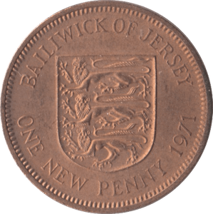 1971 ONE PENCE JERSEY ( UNC ) - WORLD COINS - Cambridgeshire Coins