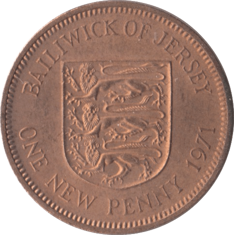 1971 ONE PENCE JERSEY ( UNC ) - WORLD COINS - Cambridgeshire Coins