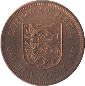 1971 ONE PENCE JERSEY ( UNC ) - WORLD COINS - Cambridgeshire Coins