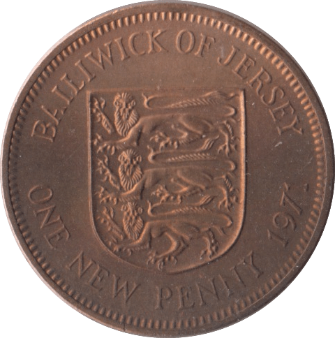 1971 ONE PENCE JERSEY ( UNC ) - WORLD COINS - Cambridgeshire Coins