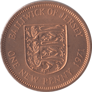 1971 ONE PENCE JERSEY ( UNC ) - WORLD COINS - Cambridgeshire Coins