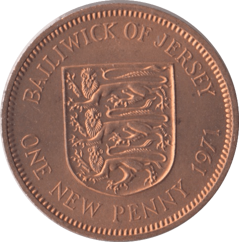 1971 ONE PENCE JERSEY ( UNC ) - WORLD COINS - Cambridgeshire Coins