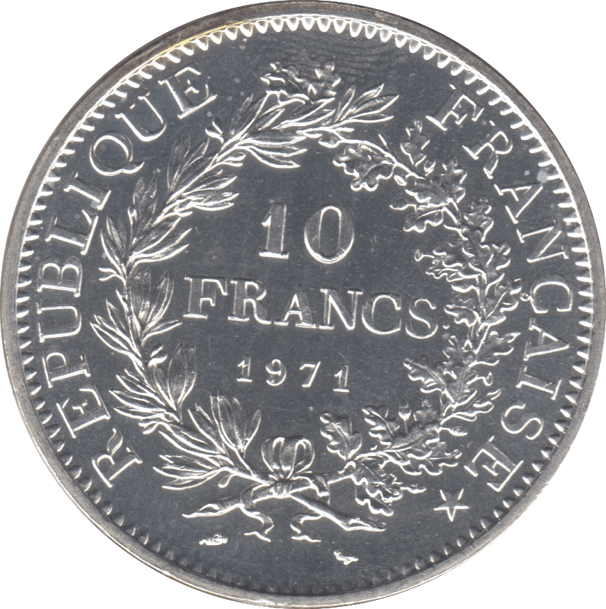 1971 SILVER 10 FRANCS FRANCE - SILVER WORLD COINS - Cambridgeshire Coins