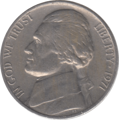 1971 USA FIVE CENTS - WORLD COINS - Cambridgeshire Coins