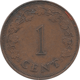 1972 1 CENT MALTA - WORLD COINS - Cambridgeshire Coins