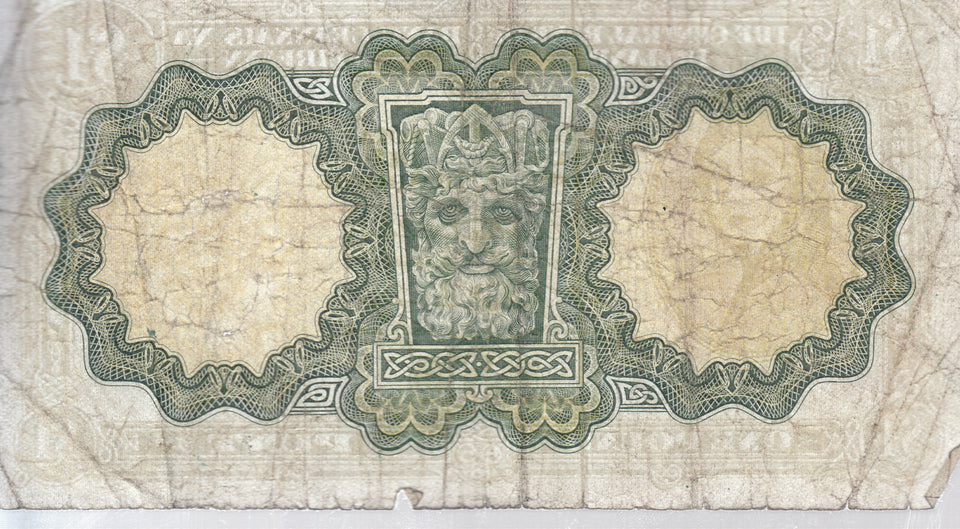 1972 £1 CENTRAL BANK OF IRELAND IRELAND BANKNOTE REF 107 - Irish Banknotes - Cambridgeshire Coins