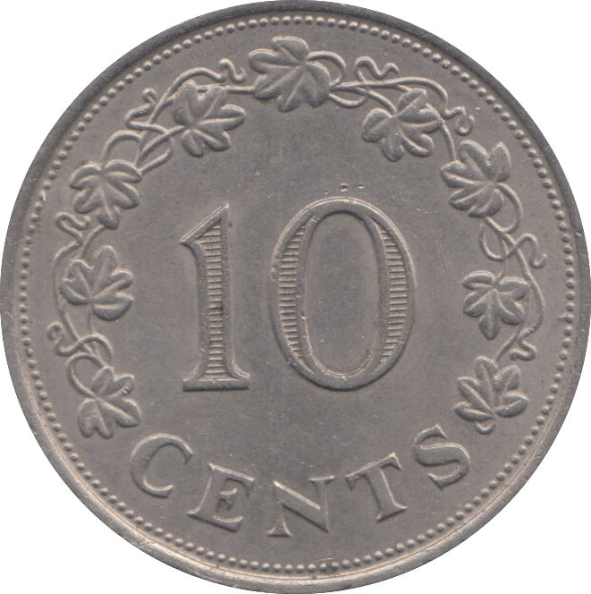 1972 10 CENTS MALTA - WORLD COINS - Cambridgeshire Coins