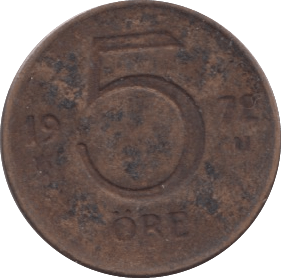 1972 5 ORE SWEDEN - WORLD COINS - Cambridgeshire Coins