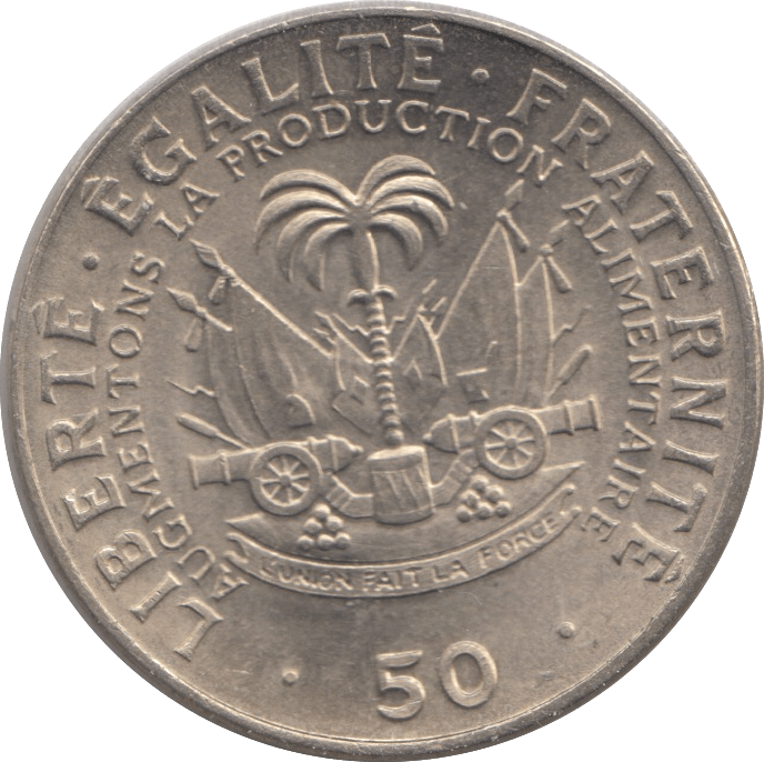 1972 50 CENTS HAITI - WORLD COINS - Cambridgeshire Coins