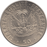 1972 50 CENTS HAITI - WORLD COINS - Cambridgeshire Coins