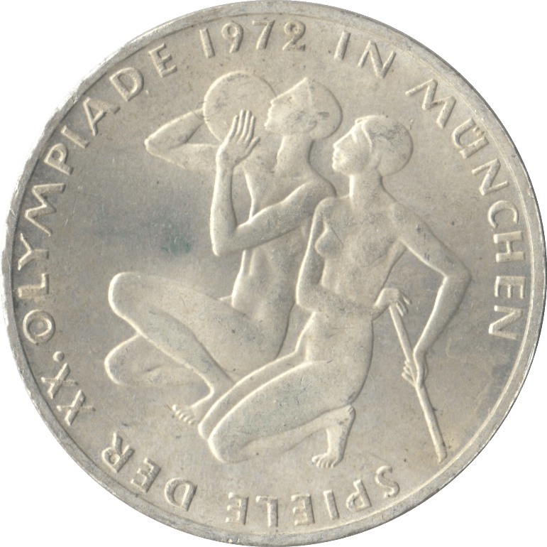 1972 GERMANY MÜNCHEN OLYMPIAD SILVER 10 MARKS - SILVER WORLD COINS - Cambridgeshire Coins