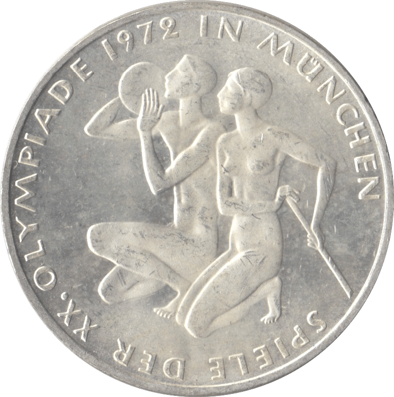 1972 GERMANY MÜNCHEN OLYMPIAD SILVER 10 MARKS - SILVER WORLD COINS - Cambridgeshire Coins