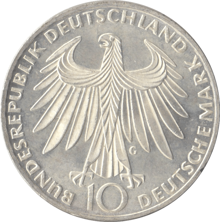 1972 GERMANY MÜNCHEN OLYMPIAD SILVER 10 MARKS - SILVER WORLD COINS - Cambridgeshire Coins