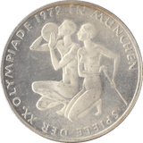 1972 GERMANY MÜNCHEN OLYMPIAD SILVER 10 MARKS - SILVER WORLD COINS - Cambridgeshire Coins