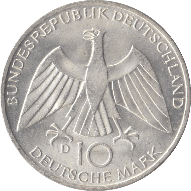 1972 GERMANY MUNICH OLYMPIAD SILVER 10 MARKS - SILVER WORLD COINS - Cambridgeshire Coins