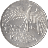 1972 GERMANY MUNICH OLYMPIAD SILVER 10 MARKS - SILVER WORLD COINS - Cambridgeshire Coins