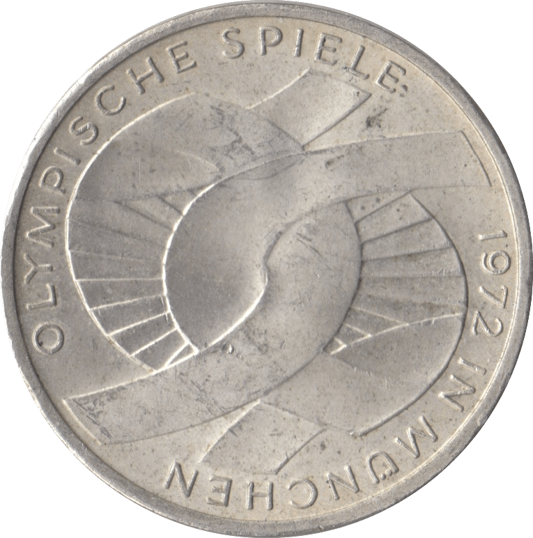 1972 GERMANY MUNICH OLYMPIAD SILVER 10 MARKS - SILVER WORLD COINS - Cambridgeshire Coins