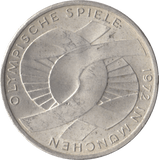 1972 GERMANY MUNICH OLYMPIAD SILVER 10 MARKS - SILVER WORLD COINS - Cambridgeshire Coins