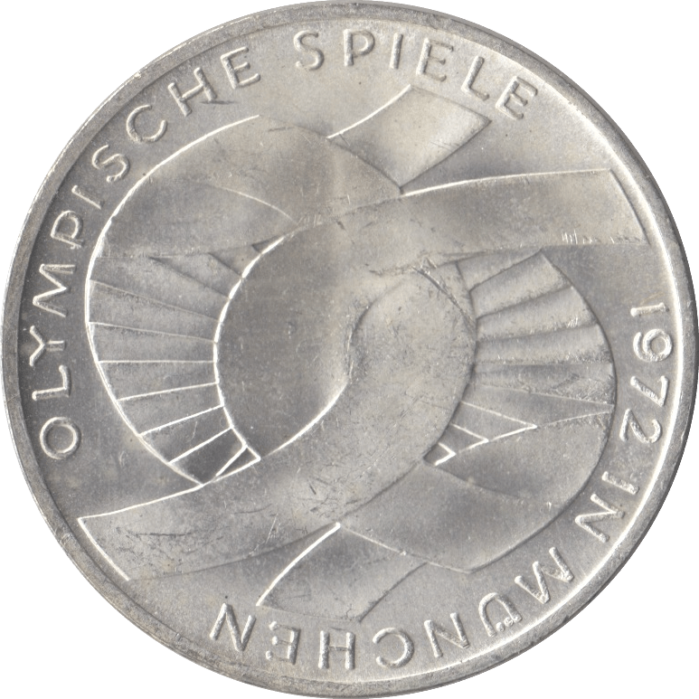 1972 GERMANY MUNICH OLYMPIAD SILVER 10 MARKS - SILVER WORLD COINS - Cambridgeshire Coins