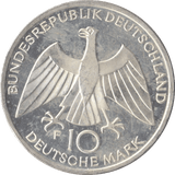 1972 GERMANY MUNICH OLYMPIAD SILVER 10 MARKS - SILVER WORLD COINS - Cambridgeshire Coins