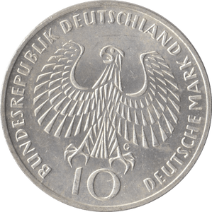 1972 GERMANY MUNICH OLYMPIAD SILVER 10 MARKS - SILVER WORLD COINS - Cambridgeshire Coins