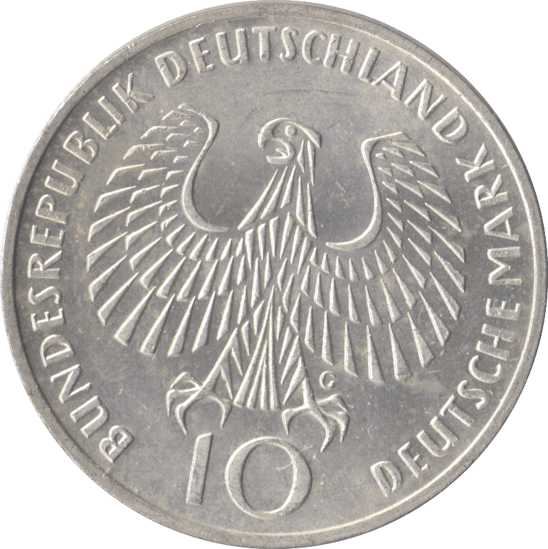 1972 GERMANY MUNICH OLYMPIAD SILVER 10 MARKS - SILVER WORLD COINS - Cambridgeshire Coins