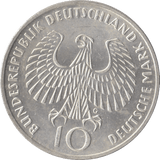 1972 GERMANY MUNICH OLYMPIAD SILVER 10 MARKS - SILVER WORLD COINS - Cambridgeshire Coins