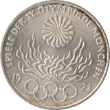 1972 GERMANY MUNICH OLYMPIAD SILVER 10 MARKS - SILVER WORLD COINS - Cambridgeshire Coins