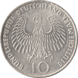 1972 GERMANY MUNICH OLYMPIAD SILVER 10 MARKS - SILVER WORLD COINS - Cambridgeshire Coins