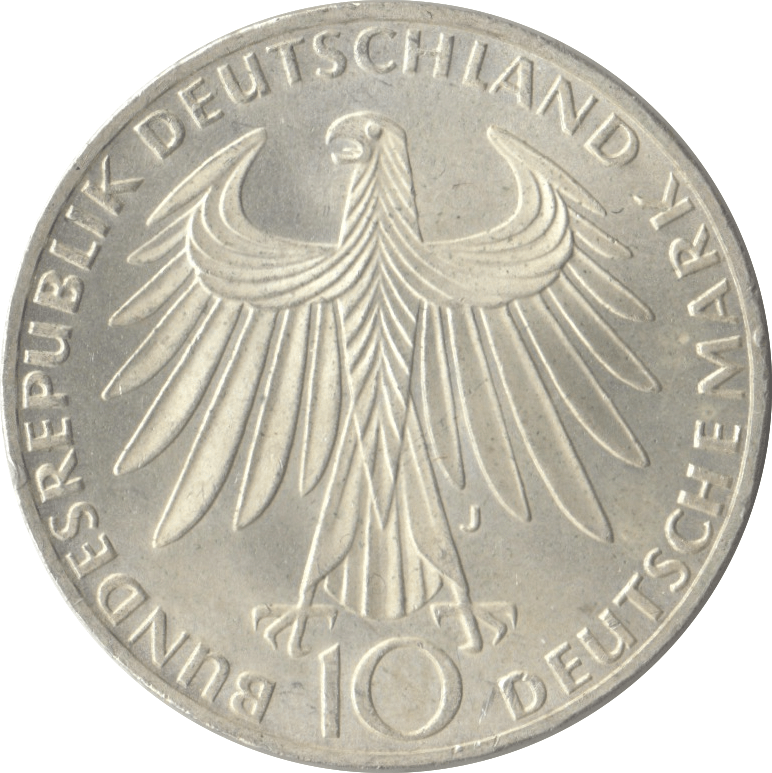 1972 GERMANY OLYMPIAD SILVER 10 MARKS - SILVER WORLD COINS - Cambridgeshire Coins