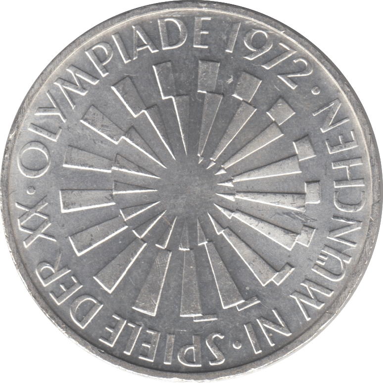 1972 GERMANY OLYMPIAD SILVER 10 MARKS - SILVER WORLD COINS - Cambridgeshire Coins
