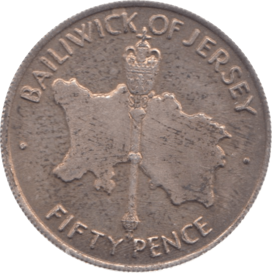 1972 JERSEY FIFTY PENCE - WORLD COINS - Cambridgeshire Coins