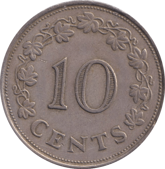 1972 MALTA 10 CENTS - WORLD COINS - Cambridgeshire Coins