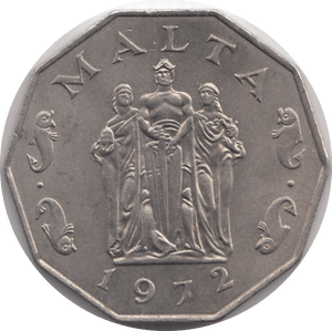 1972 MALTA 50 CENTS - WORLD COINS - Cambridgeshire Coins