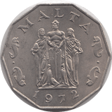 1972 MALTA 50 CENTS - WORLD COINS - Cambridgeshire Coins