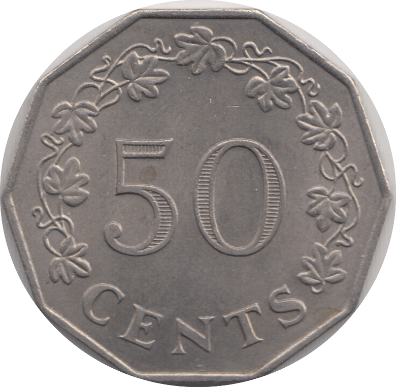 1972 MALTA 50 CENTS - WORLD COINS - Cambridgeshire Coins