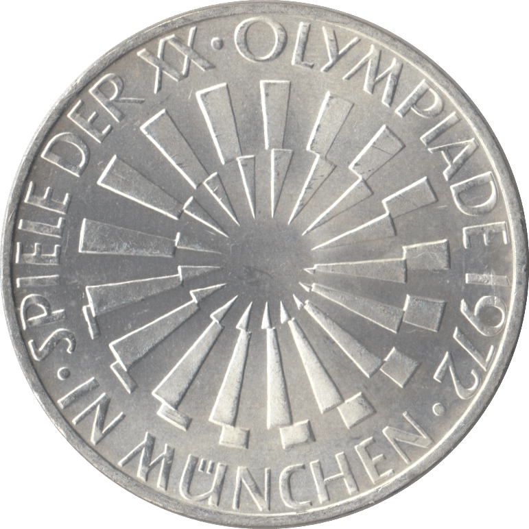 1972 OLYMPIAD SILVER 10 MARKS GERMANY - SILVER WORLD COINS - Cambridgeshire Coins