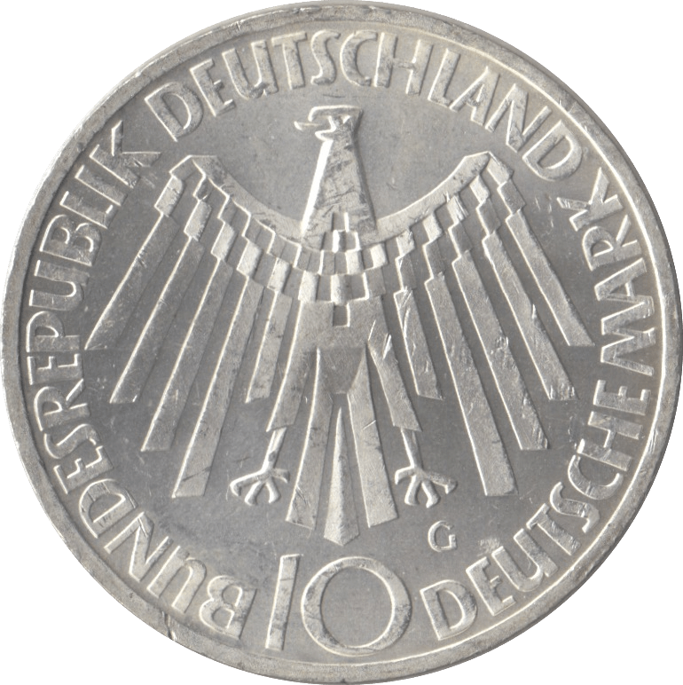 1972 OLYMPIAD SILVER 10 MARKS GERMANY - SILVER WORLD COINS - Cambridgeshire Coins