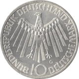 1972 OLYMPIAD SILVER 10 MARKS GERMANY - SILVER WORLD COINS - Cambridgeshire Coins