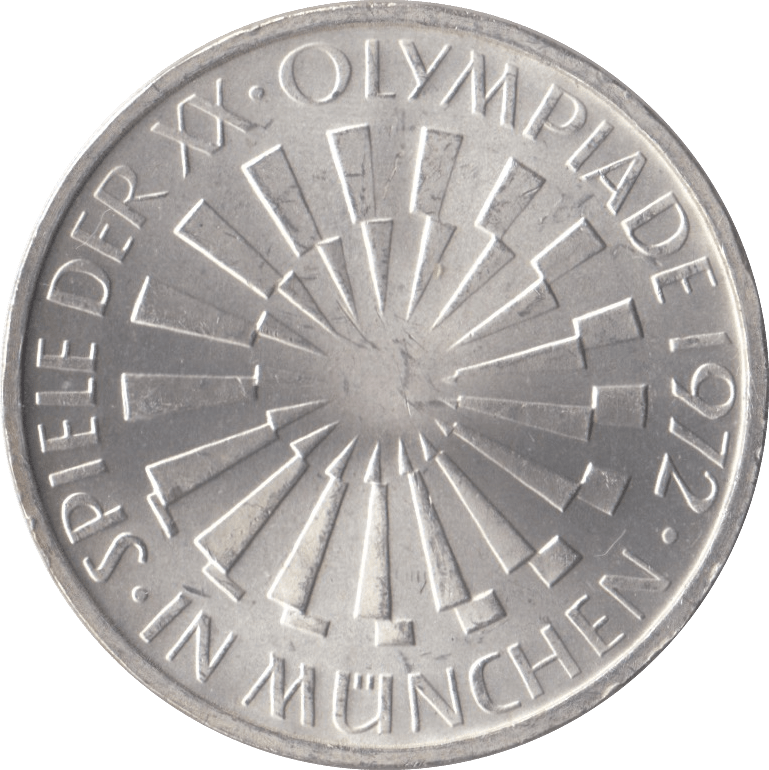 1972 OLYMPIAD SILVER 10 MARKS GERMANY - SILVER WORLD COINS - Cambridgeshire Coins