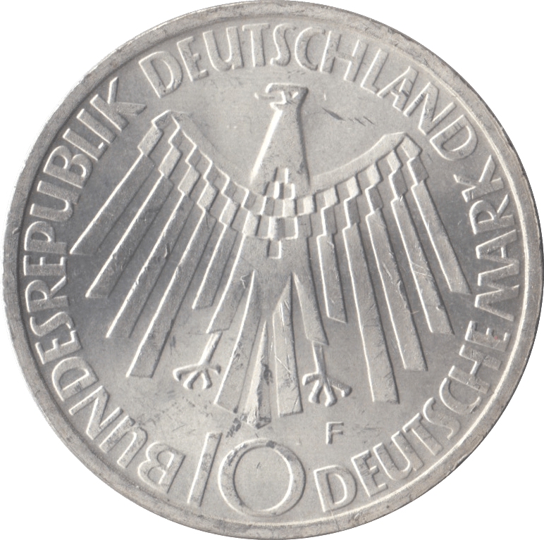 1972 OLYMPIAD SILVER 10 MARKS GERMANY - SILVER WORLD COINS - Cambridgeshire Coins